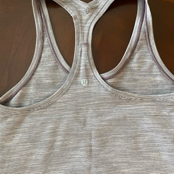 Lululemon Racerback Tank - Burgundy stripe - Picture 3 of 4